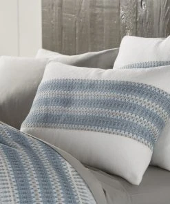 Coyuchi Home Goods Lost Coast Duvet Cover - Marine With Grays