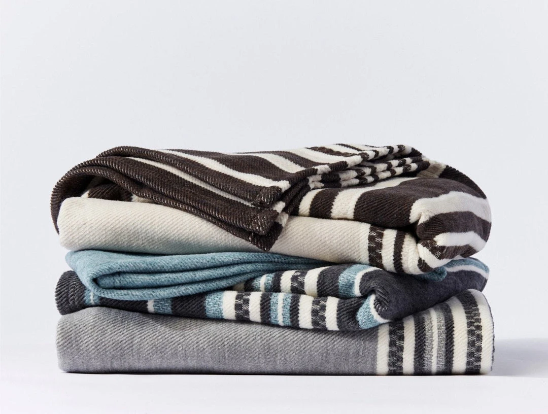 Coyuchi Home Goods Mariposa Supersoft Cotton Blanket - Bone Multi Stripe Coyuchi Home Goods Mariposa Supersoft Cotton Blanket - Bone Multi Stripe