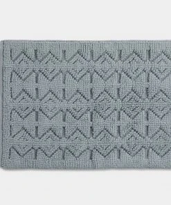 Coyuchi Home Goods Mosaic Canyon Bath Rug - Palest Ocean / Slate
