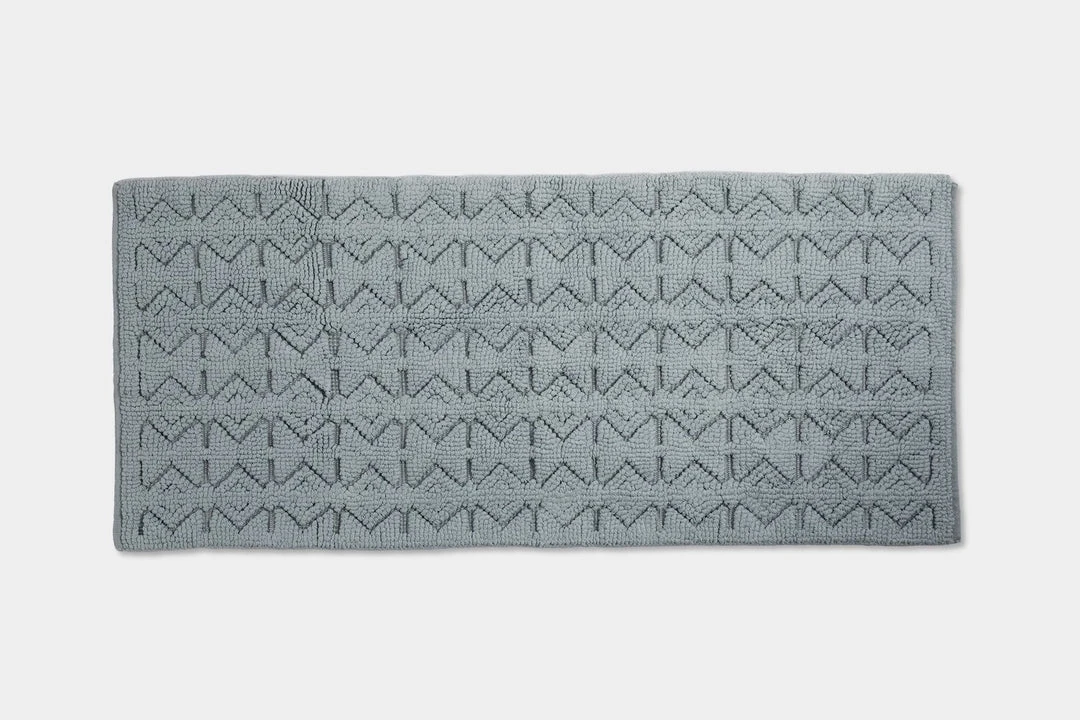 Coyuchi Mosaic Canyon Bath Runner - Palest Ocean / Slate Home Goods Coyuchi Mosaic Canyon Bath Runner - Palest Ocean / Slate Home Goods