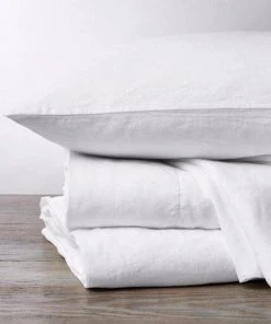 Coyuchi Relaxed Linen Sheet Set - Alpine White Home Goods