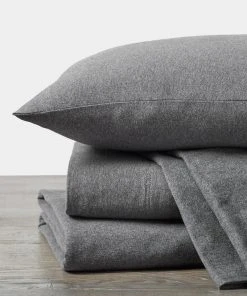 Coyuchi Jersey Sheet Set - Charcoal Heather