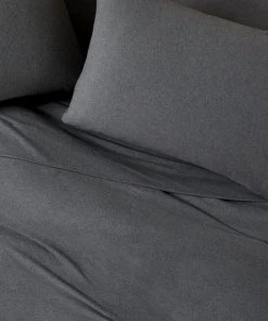 Coyuchi Jersey Sheet Set - Charcoal Heather