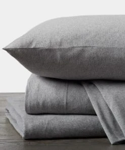 Coyuchi Jersey Sheet Set - Gray Heather