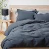 Coyuchi Home Goods Relaxed Linen Duvet Cover - Harbor Blue