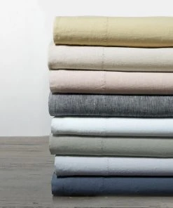 Coyuchi Home Goods Relaxed Linen Sheet Set - Fog 13 Coyuchi Home Goods Relaxed Linen Sheet Set - Fog