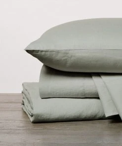 Coyuchi Home Goods Relaxed Linen Sheet Set - Laurel 3 Coyuchi Home Goods Relaxed Linen Sheet Set - Laurel