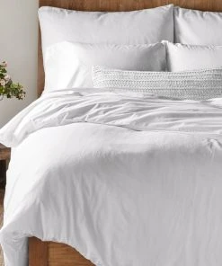 Coyuchi Sateen Pillowcase Set - Alpine White Home Goods 7 Coyuchi Sateen Pillowcase Set - Alpine White Home Goods