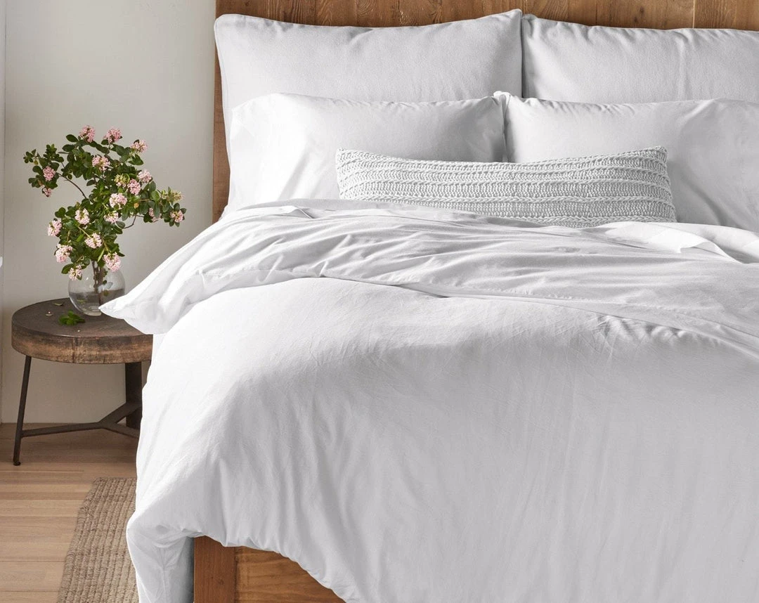 Coyuchi Sateen Pillowcase Set - Alpine White Home Goods 3 Coyuchi Sateen Pillowcase Set - Alpine White Home Goods