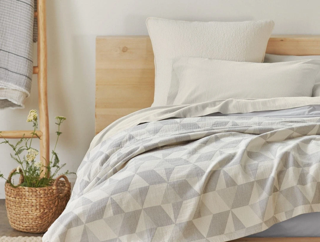 Coyuchi Pismo Blanket - Fog Home Goods Coyuchi Pismo Blanket - Fog Home Goods