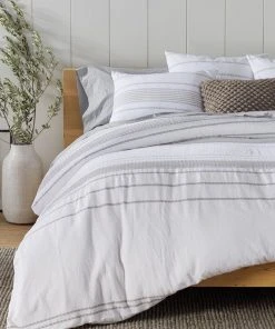 Coyuchi Rippled Stripe Duvet Cover
