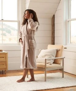 Coyuchi Home Goods Air Weight Unisex Robe - Dune