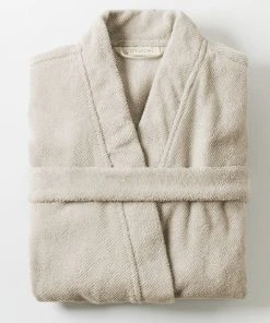 Coyuchi Home Goods Air Weight Unisex Robe - Dune