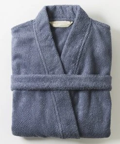 Coyuchi Air Weight Unisex Robe - French Blue