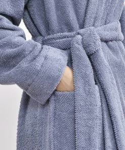 Coyuchi Air Weight Unisex Robe - French Blue