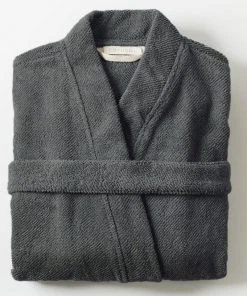 Coyuchi Home Goods Air Weight Unisex Robe - Shadow