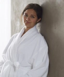 Coyuchi Cloud Loom Unisex Robe - Alpine White Home Goods