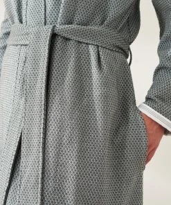 Coyuchi Home Goods Mediterranean Modern Unisex Robe - Shadow