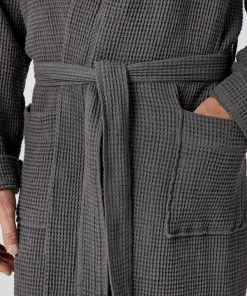 Coyuchi Unisex Waffle Robe - Shadow Best Sellers