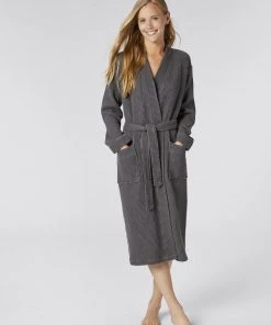 Coyuchi Unisex Waffle Robe - Shadow Best Sellers