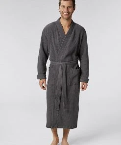 Coyuchi Unisex Waffle Robe - Shadow Best Sellers