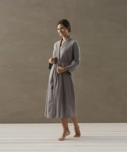 Coyuchi Solstice Robe - Slate