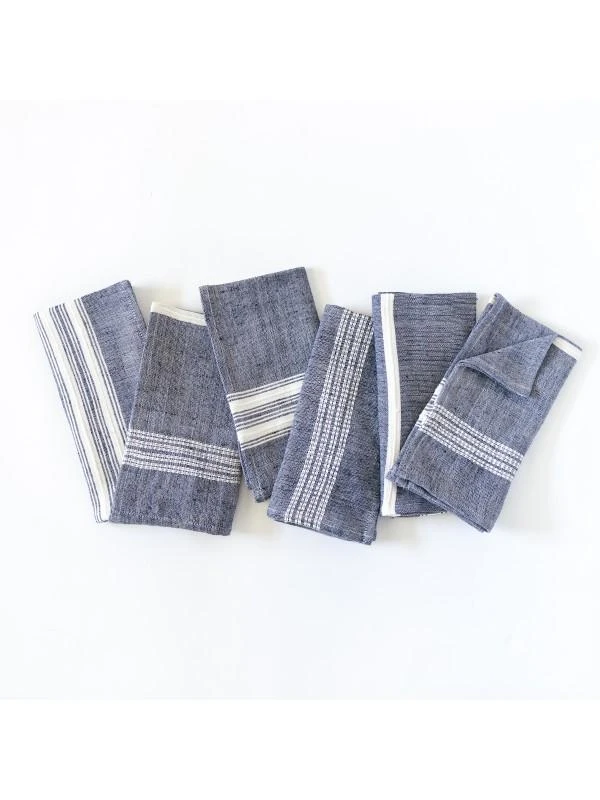 Creative Women Best Sellers Aden Napkin - Navy + Natural 1 Creative Women Best Sellers Aden Napkin - Navy + Natural