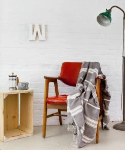 Creative Women Home Goods Aden Bath Towel - Gray + Natural