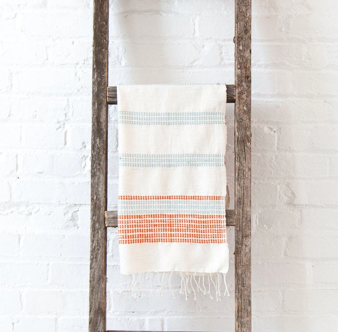 Creative Women Camden Hand Towel - Azure + Tangerine Best Sellers 1 Creative Women Camden Hand Towel - Azure + Tangerine Best Sellers