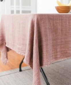 Creative Women Best Sellers Stone Washed Linen Tablecloth - Ash Rose
