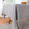 Creative Women Stone Washed Linen Tablecloth - Oyster Gray