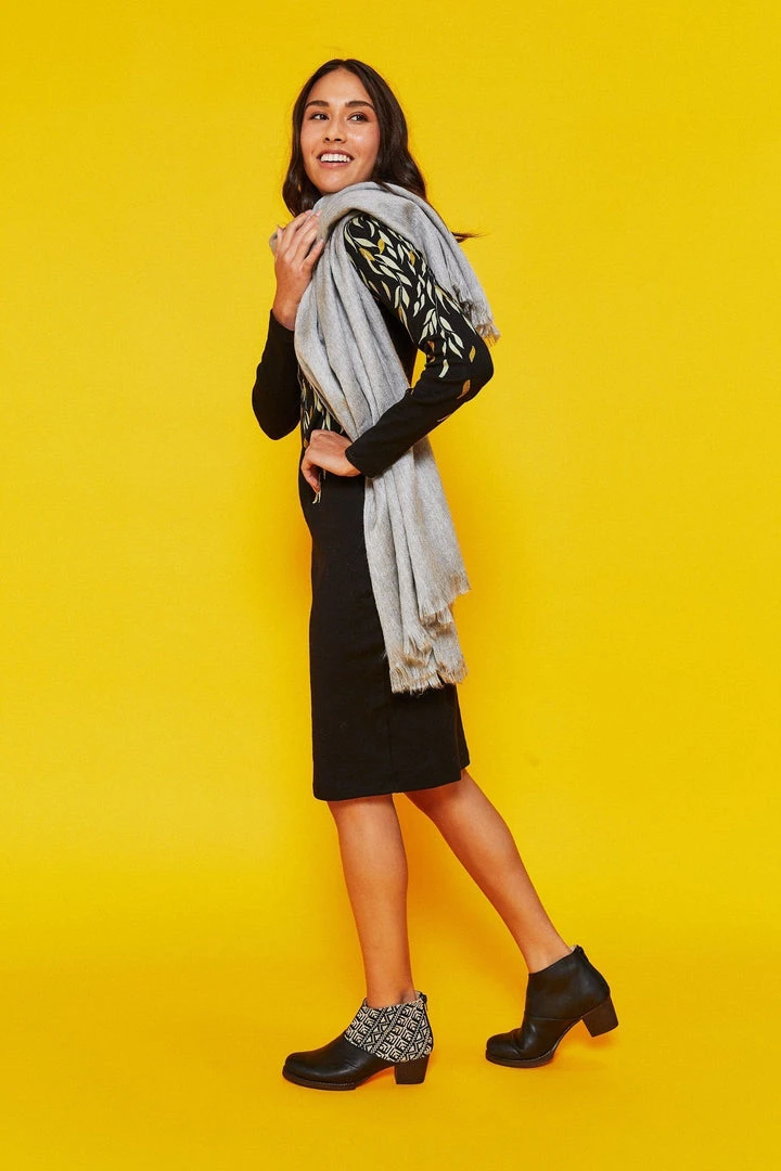 Darzah Tatreez Ankle Boot - Black + Ecru Darzah Tatreez Ankle Boot - Black + Ecru