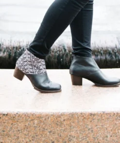 Darzah Tatreez Ankle Boot - Black + Ecru 6 Darzah Tatreez Ankle Boot - Black + Ecru