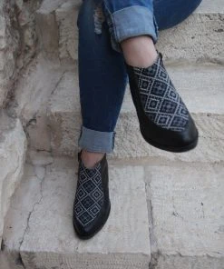 Darzah Special Occasion Tatreez Bootie - Black