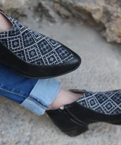 Darzah Special Occasion Tatreez Bootie - Black