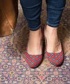 Darzah Tatreez Flats - Red Special Occasion