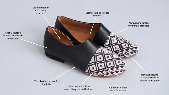 Darzah Shoes Tatreez Flats - Rose Darzah Shoes Tatreez Flats - Rose