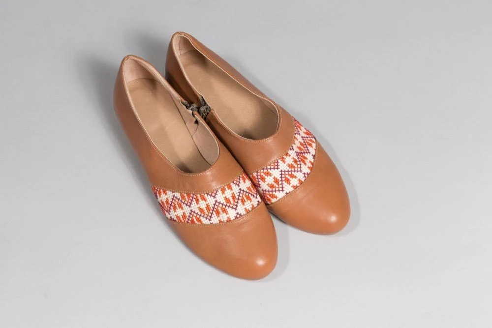 Darzah Tatreez Oxford - Nude Shoes Darzah Tatreez Oxford - Nude Shoes