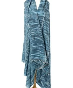 Swahili African Modern Home Goods Deep Blue Waha Gabi Shawl