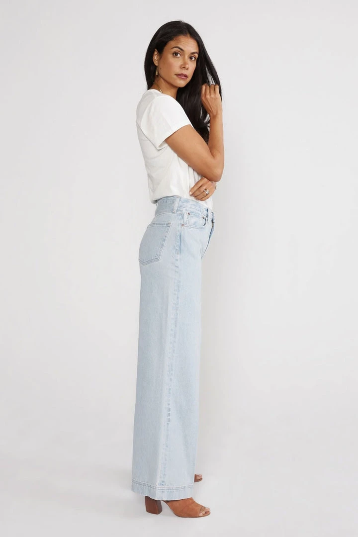 ÉTICA New Arrivals Devon Wide Leg Jeans - Sea Breeze ÉTICA New Arrivals Devon Wide Leg Jeans - Sea Breeze