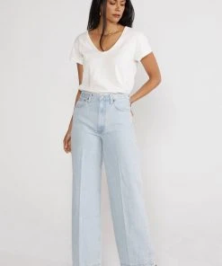 ÉTICA New Arrivals Devon Wide Leg Jeans - Sea Breeze