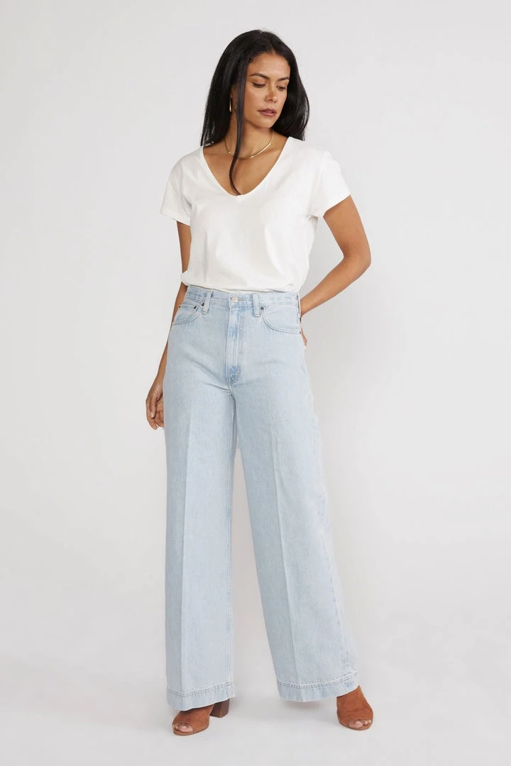 ÉTICA New Arrivals Devon Wide Leg Jeans - Sea Breeze ÉTICA New Arrivals Devon Wide Leg Jeans - Sea Breeze