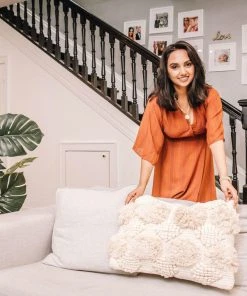 Casa Amarosa Home Goods Diagonal Chindi Throw Pillow Cover