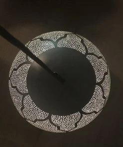 Dounia Home Lighting Najma Trellis Globe Pendant Light - Gunmetal