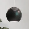Dounia Home Lighting Najma Trellis Globe Pendant Light - Gunmetal