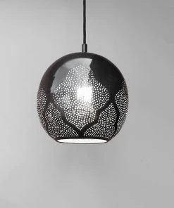 Dounia Home Najma Reversed Pendant Light - Gunmetal Lighting