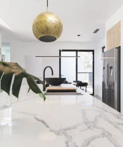 Dounia Home Nur Reversed Pendant Light - Brass Lighting