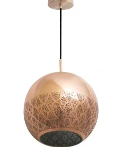 Dounia Home Nur Reversed Pendant Light - Brass Lighting