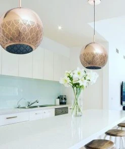 Dounia Home Nur Reversed Pendant Light - Copper Lighting