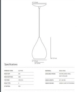 Ameico Drop One Small Pendant - White Matte Lighting